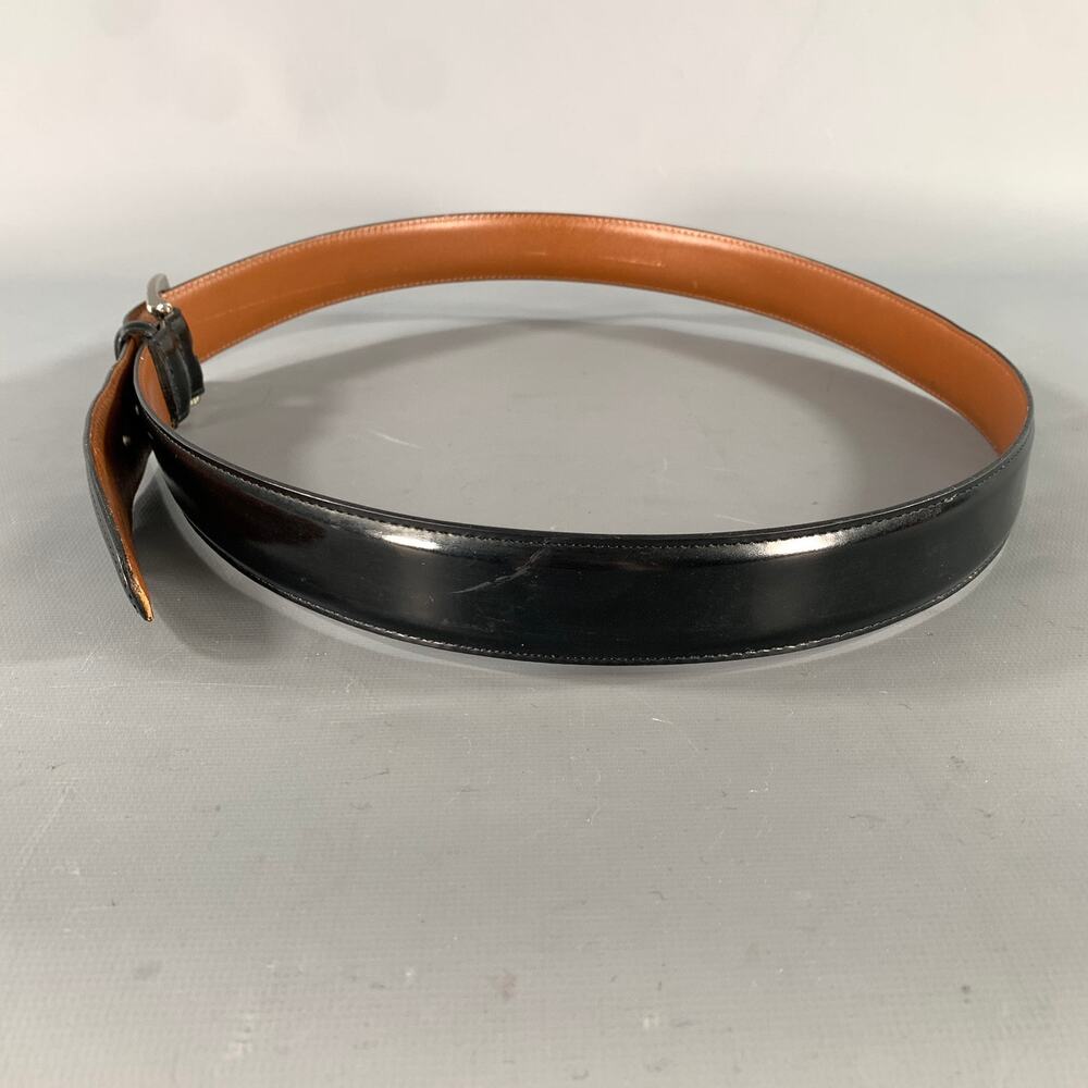 COACH Size 38 Black Solid Leather Belt - Picture 4 of 7